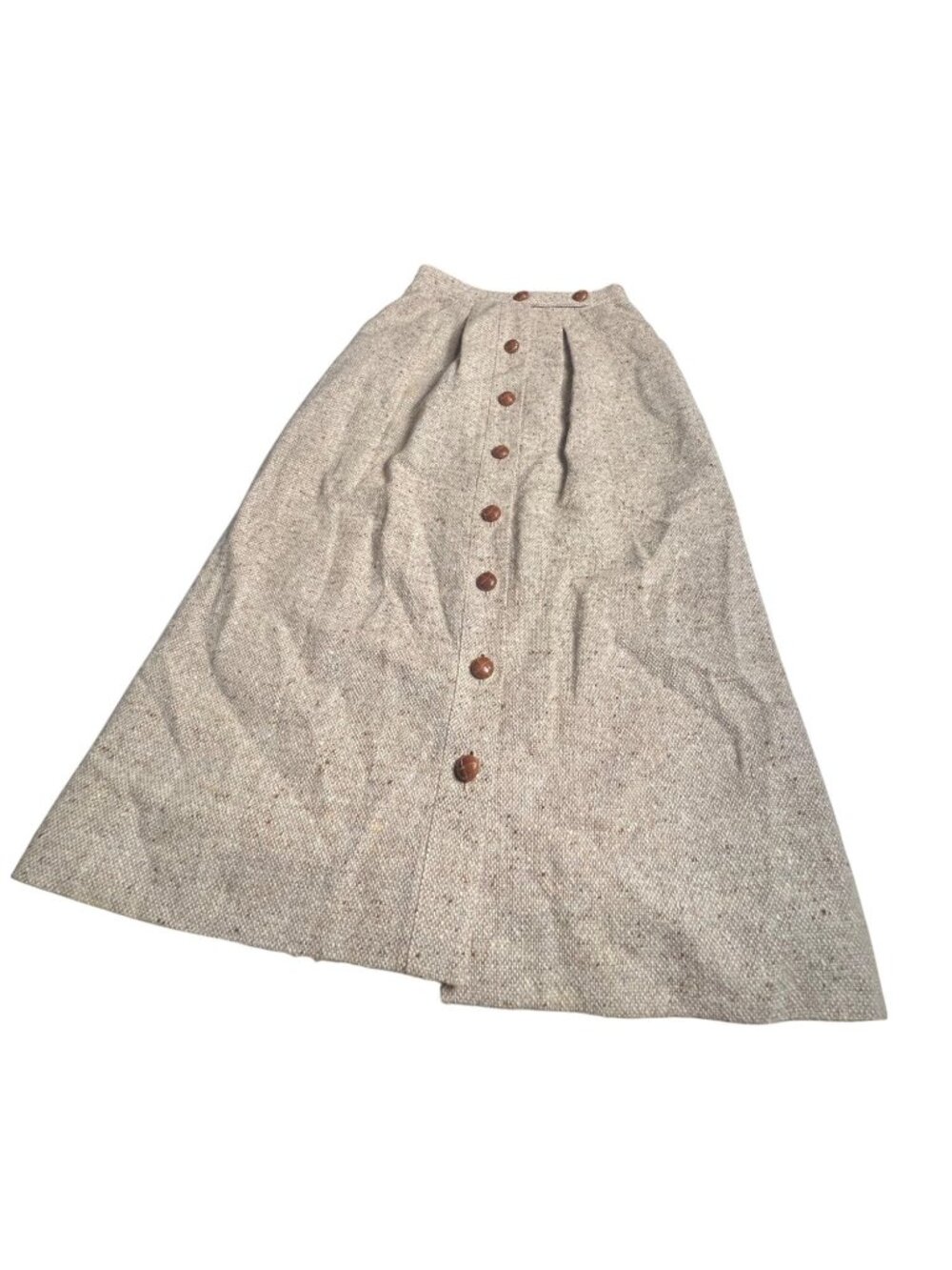VTG 70’s/80’s Nordstrom Ciao Sport Wool Tweed A-Line Midi Skirt XXS 23" Waist
